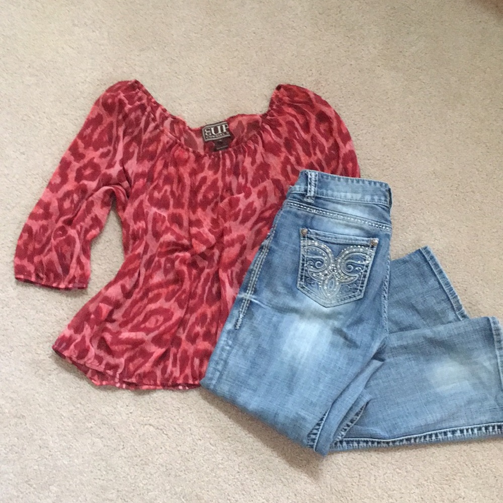 Rock n Roll Cowgirl Jeans 27x36